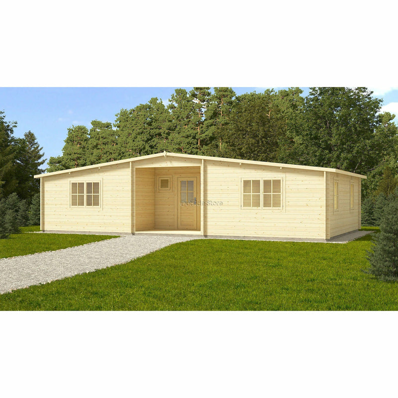 Eurowood (Eurovudas) Kristi Wooden Summerhouse 11x6m (36x20), 44mm - Outside Store