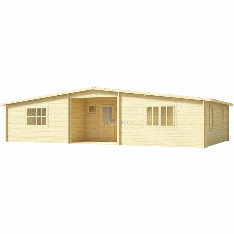 Eurowood (Eurovudas) Kristi Wooden Summerhouse 11x6m (36x20), 44mm - Outside Store