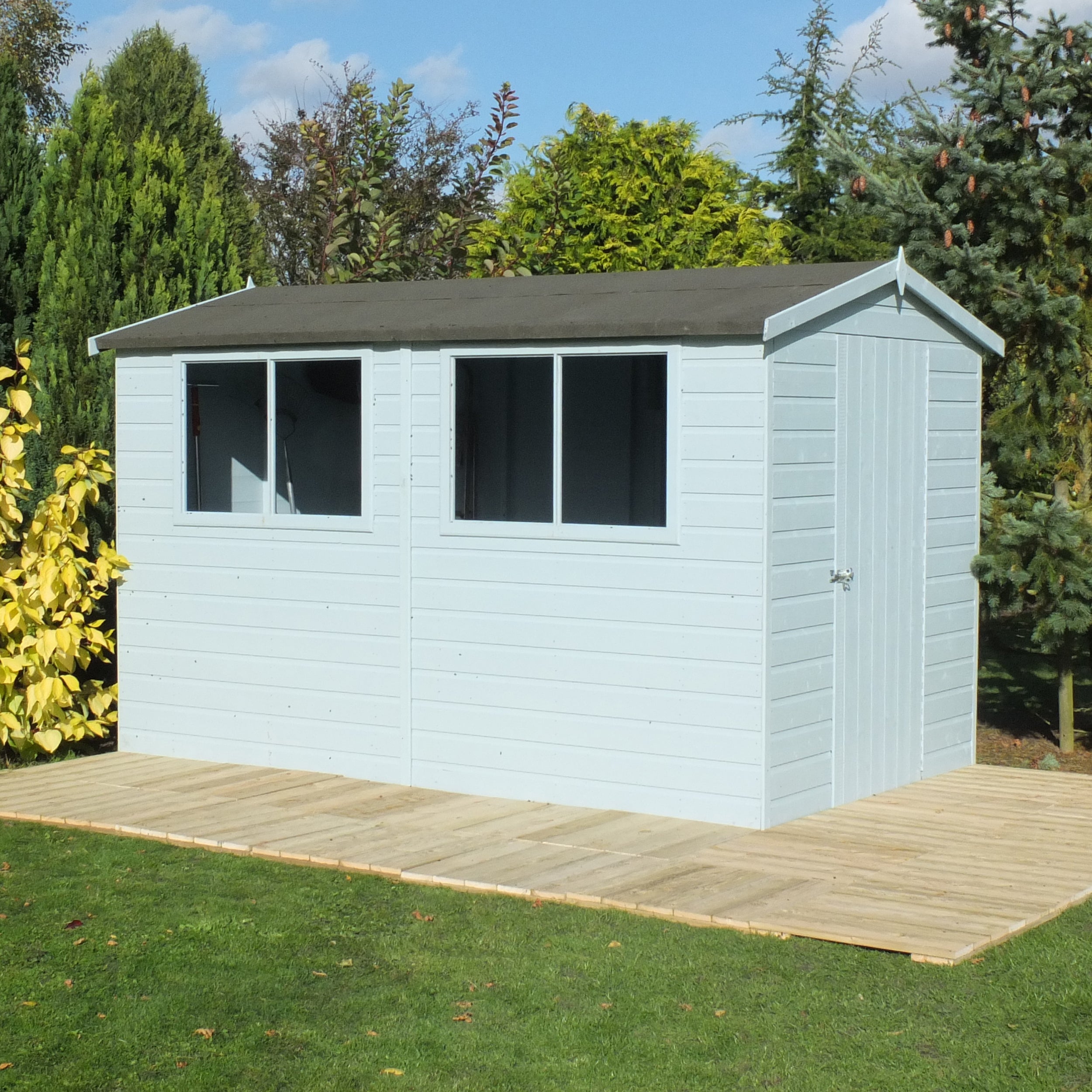 Shire Lewis Premium Shed Range Single Door  (10x6) LEWI1006DSL-1AA 5060211117350 - Outside Store