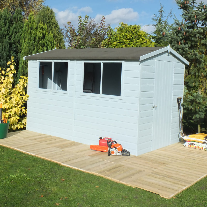 Shire Lewis Premium Shed Range Single Door  (10x6) LEWI1006DSL-1AA 5060211117350 - Outside Store