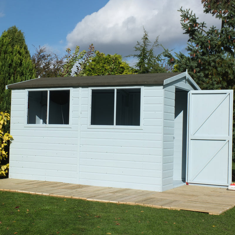 Shire Lewis Premium Shed Range Single Door (10x8) LEWI1008DSL-1AA 5060211117367 - Outside Store