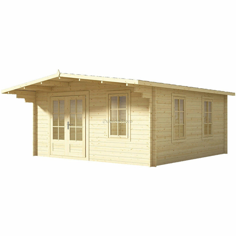 Eurowood (Eurovudas) Milano Log Cabin 5x5m (16x16), 44mm - Outside Store