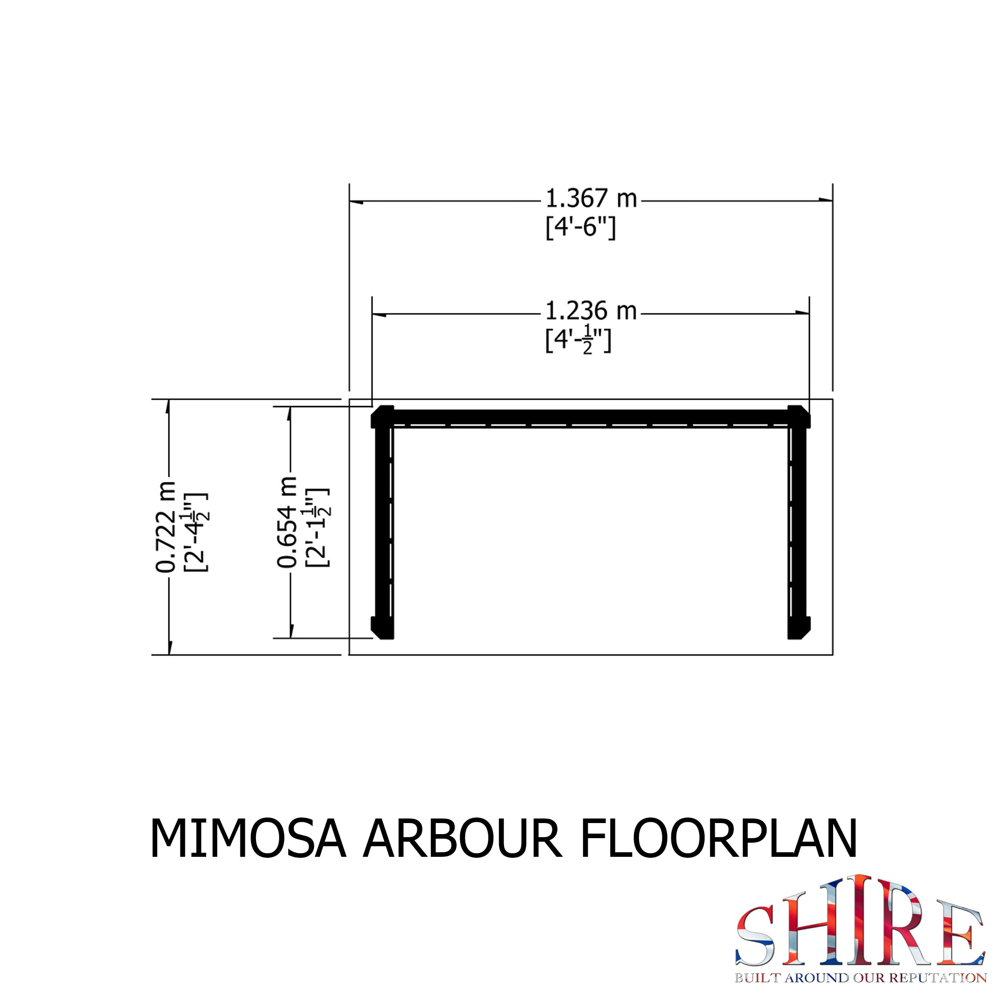 Shire Pressure Treated Mimosa Arbour MIMO0101DSL-1AA 5060437984354 - Outside Store