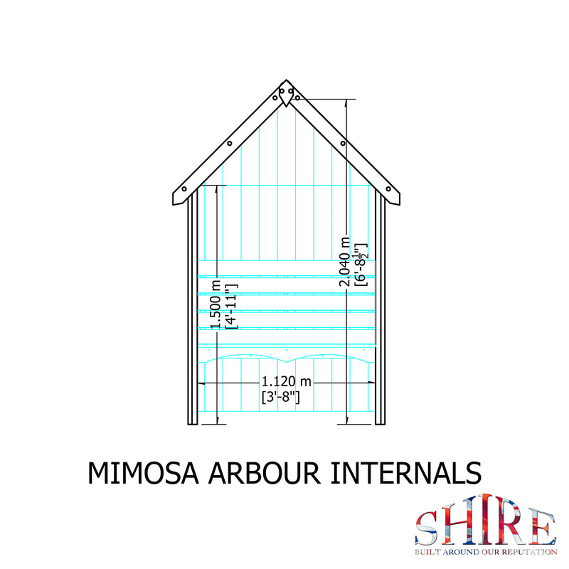 Shire Pressure Treated Mimosa Arbour MIMO0101DSL-1AA 5060437984354 - Outside Store