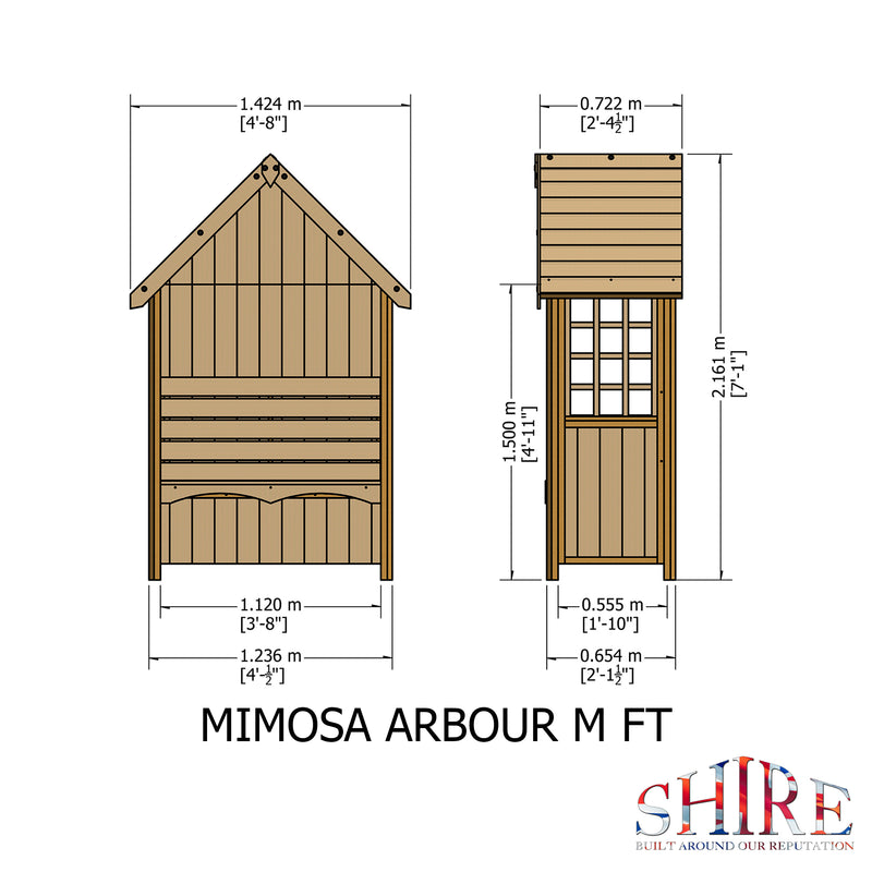 Shire Pressure Treated Mimosa Arbour MIMO0101DSL-1AA 5060437984354 - Outside Store