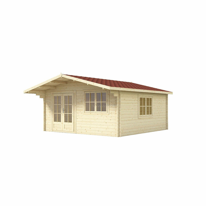 Eurowood (Eurovudas) Monaco Log Cabin 4x5m (13x16), 44mm - Outside Store