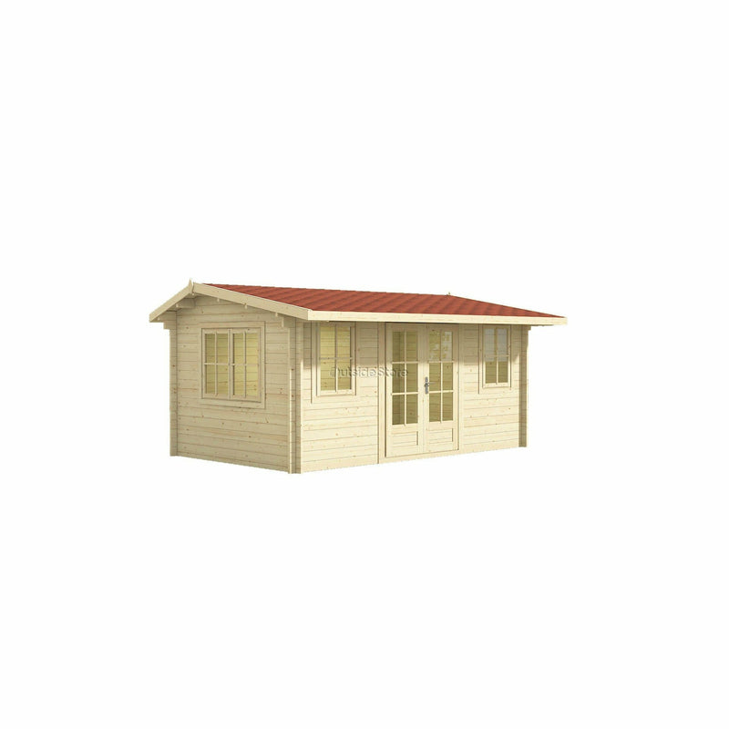 Eurowood (Eurovudas) Nida Plus Log Cabin 5x3m (16x10), 44mm - Outside Store