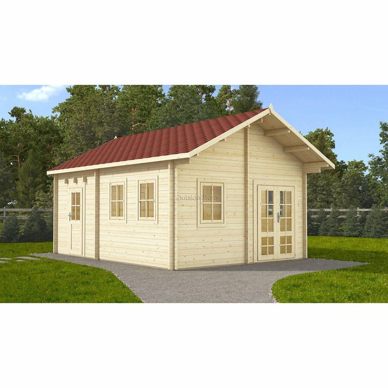 Eurowood (Eurovudas) Nottingham Wooden Summerhouse 4.5x6m, (15x20) 44mm - Outside Store