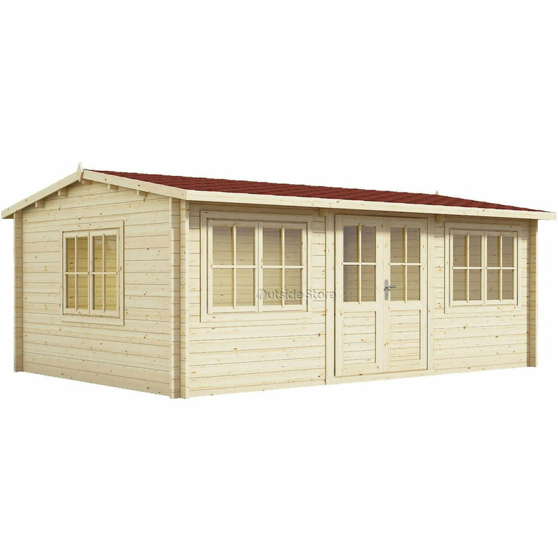 Eurowood (Eurovudas) Oslo Log Cabin 6x4m (20x13), 44mm - Outside Store