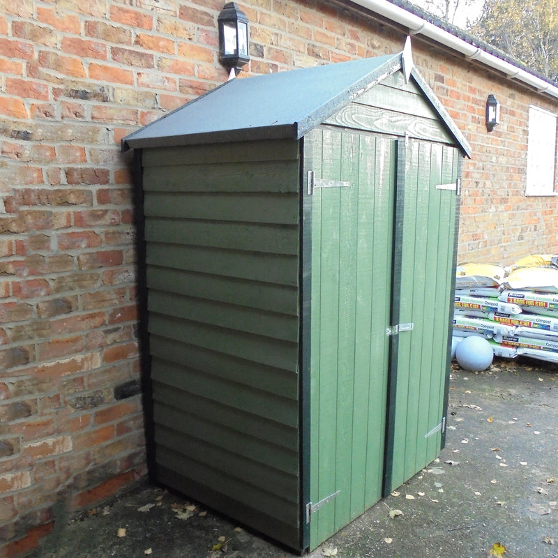 Shire Dip Treated Overlap Shed Double Door (4x3) With Shelves OVEV0403DOL-1AA 5060490130132 - Outside Store