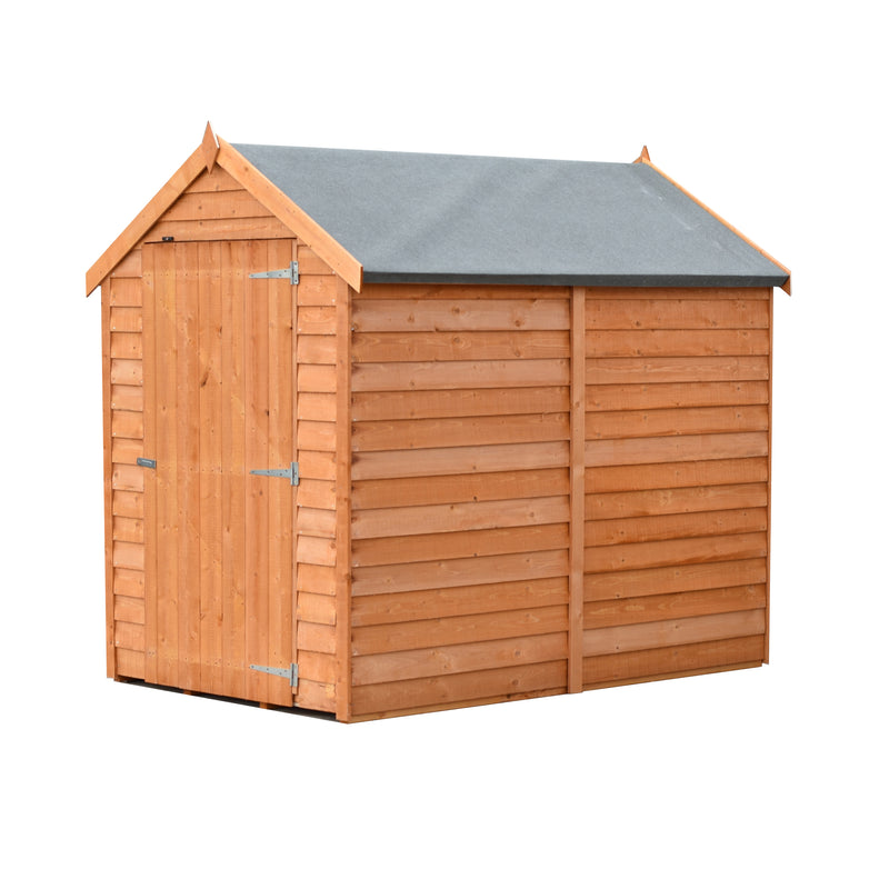 Shire Dip Treated Overlap Value Shed Single Door (6x4) OVSV0604DOL-1AA 5060490133331 - Outside Store