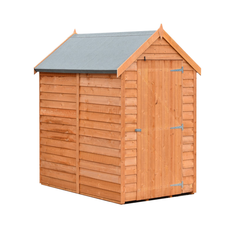 Shire Dip Treated Overlap Value Shed Single Door (6x4) OVSV0604DOL-1AA 5060490133331 - Outside Store