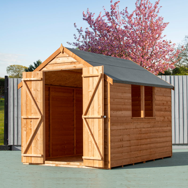 Shire Dip Treated Overlap Value Shed Double Door With Window (8x6) ODVW0806DOL-1AA 5060490134451 - Outside Store