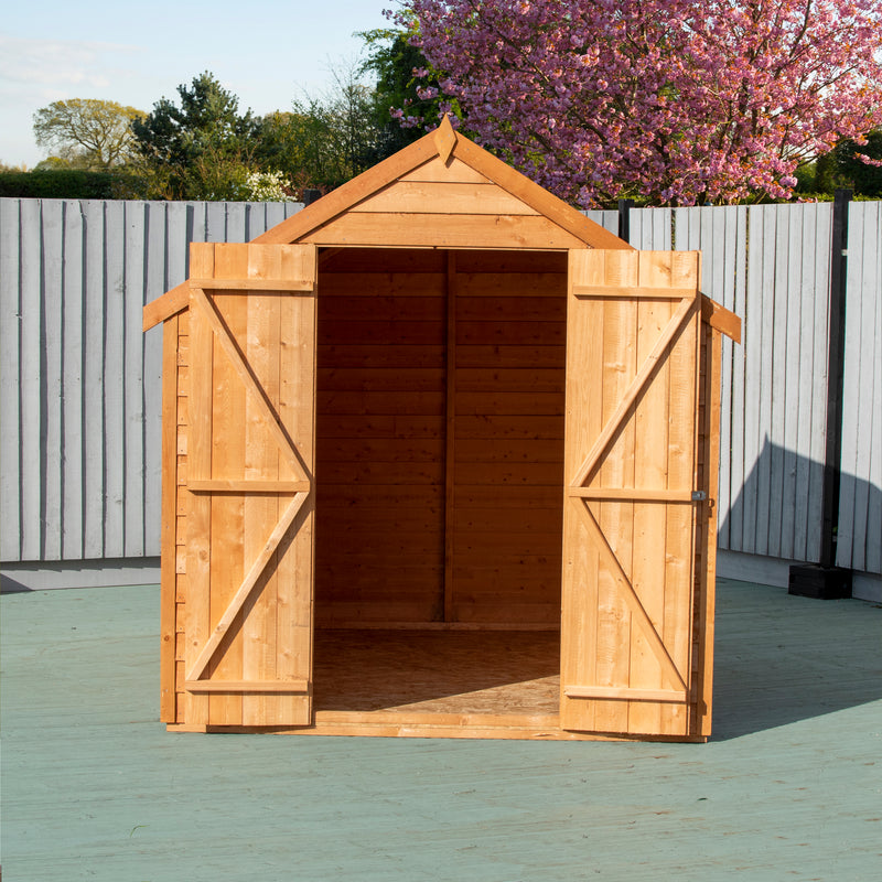 Shire Dip Treated Overlap Value Shed Double Door No Window (8x6) OVDV0806DOL-1AA 5060490134444 - Outside Store