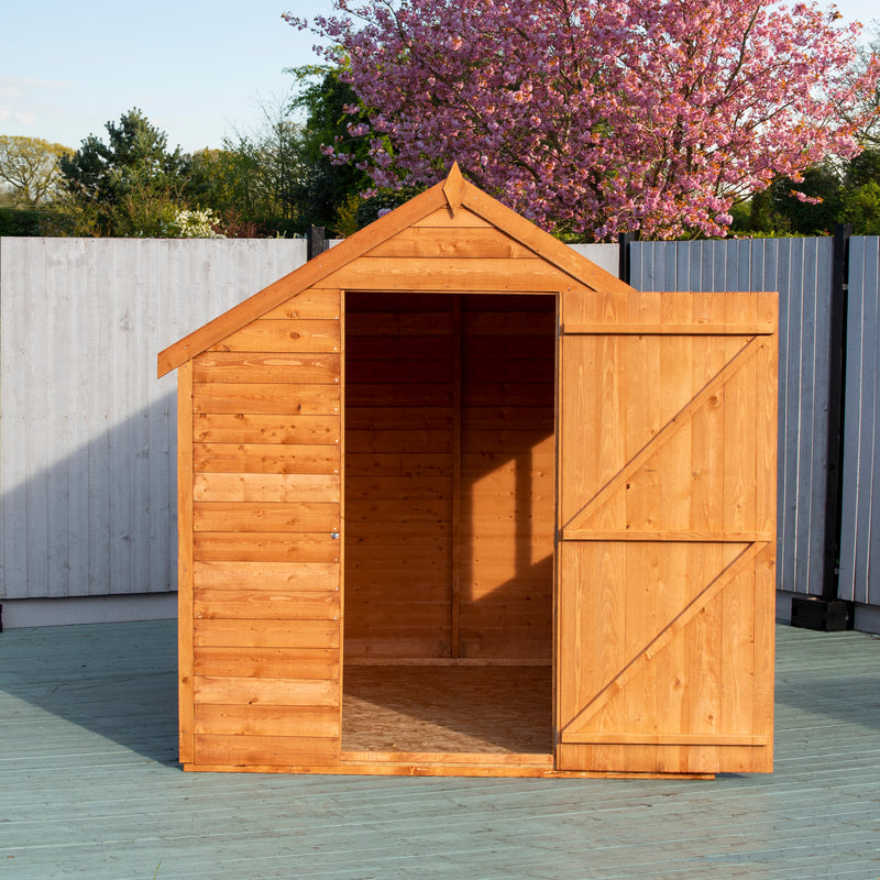 Shire Dip Treated Overlap Value Shed Single Door with Window (8x6) OVW0806DOL-1AA 5060490134437 - Outside Store