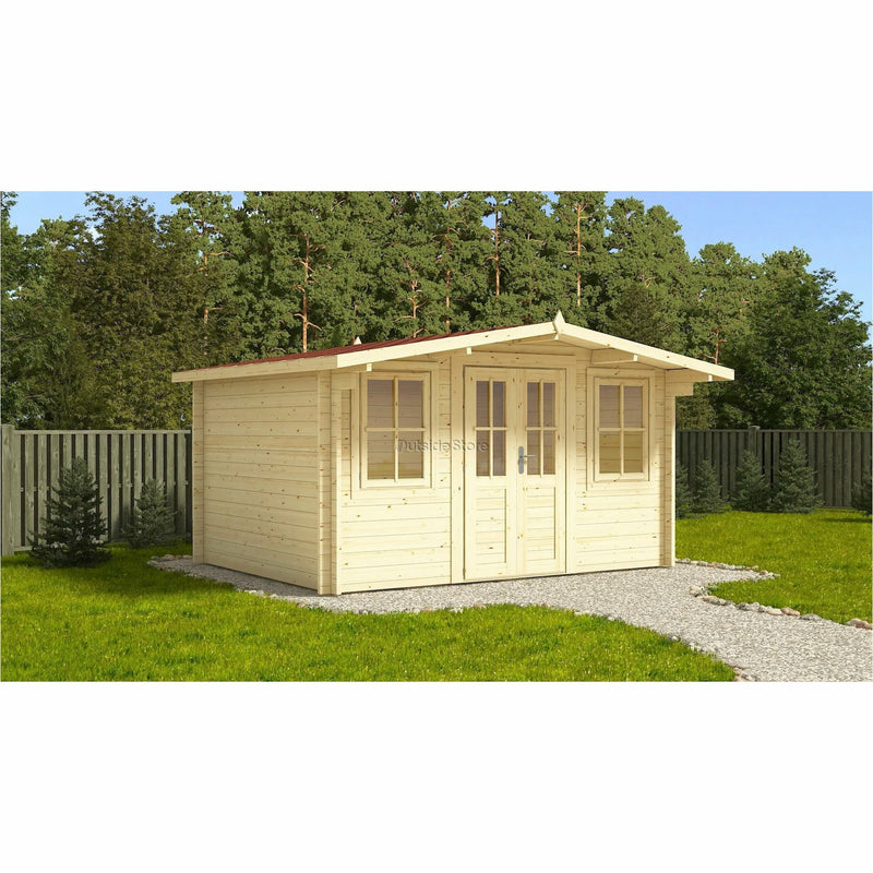 Eurowood (Eurovudas) Oxford Log Cabin 4x3m (13x10), 44mm - Outside Store