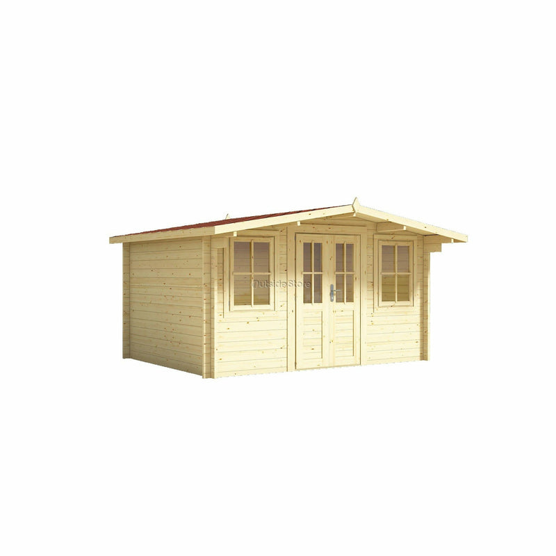 Eurowood (Eurovudas) Oxford Log Cabin 4x3m (13x10), 44mm - Outside Store