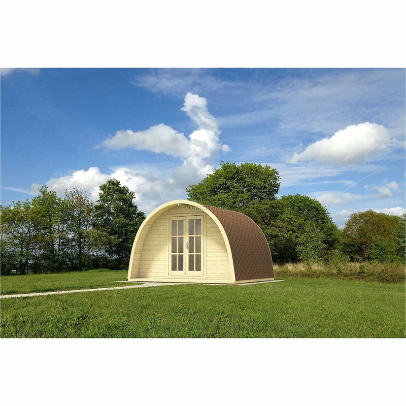 Eurowood (Eurovudas) Camping Pod Log Cabin 4x4 m (13x13), 44mm - Outside Store