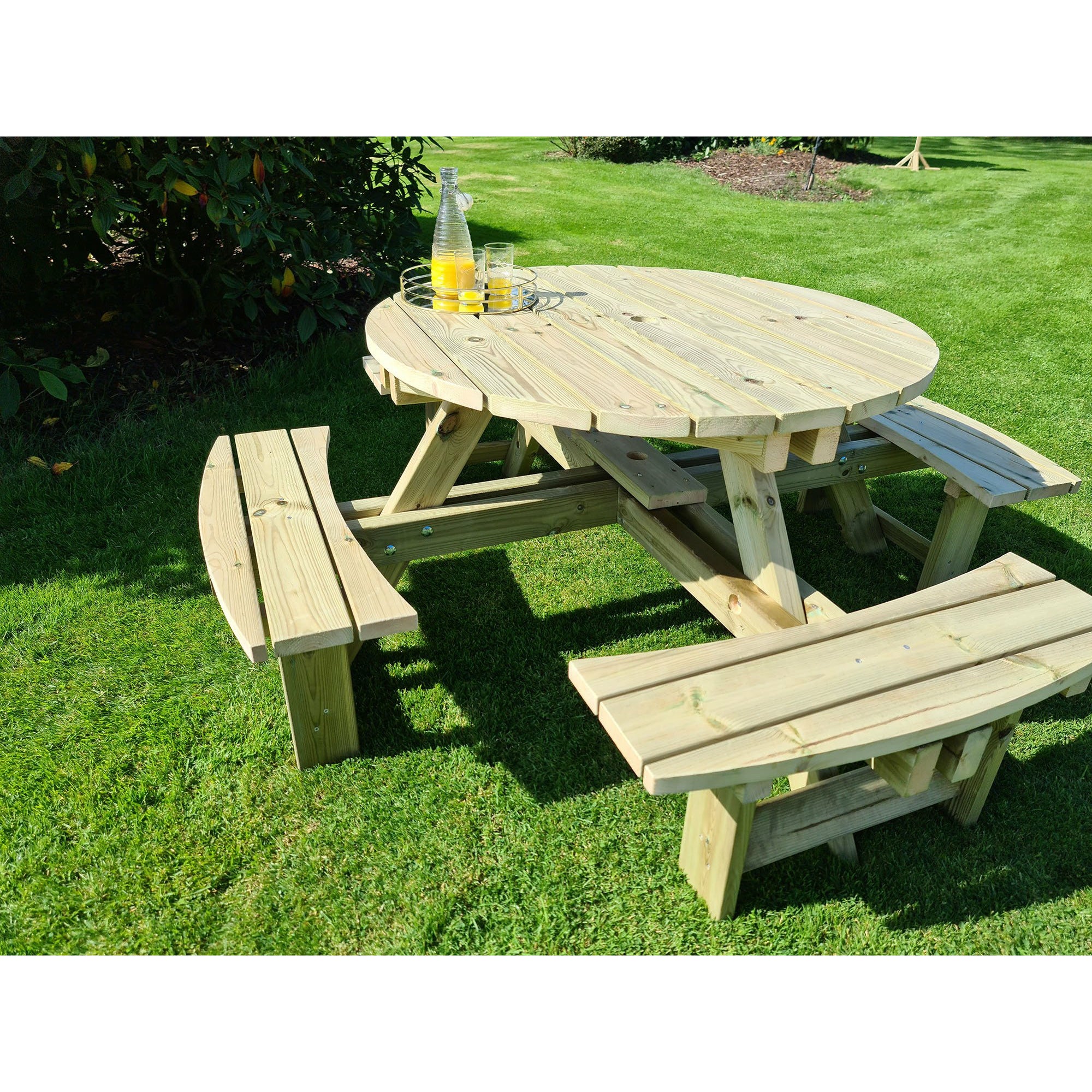 Churnet Valley Westwood Round 8 Seat Picnic Table PT105 7435353658968