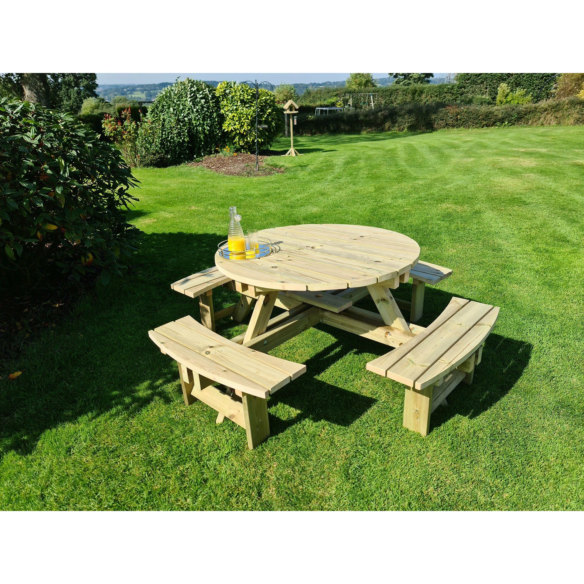 Churnet Valley Westwood Round 8 Seat Picnic Table PT105 7435353658968