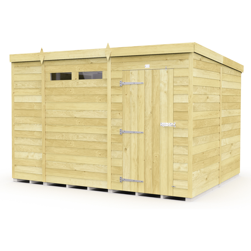 Total Sheds (10x8) Pressure Treated Pent Security Shed