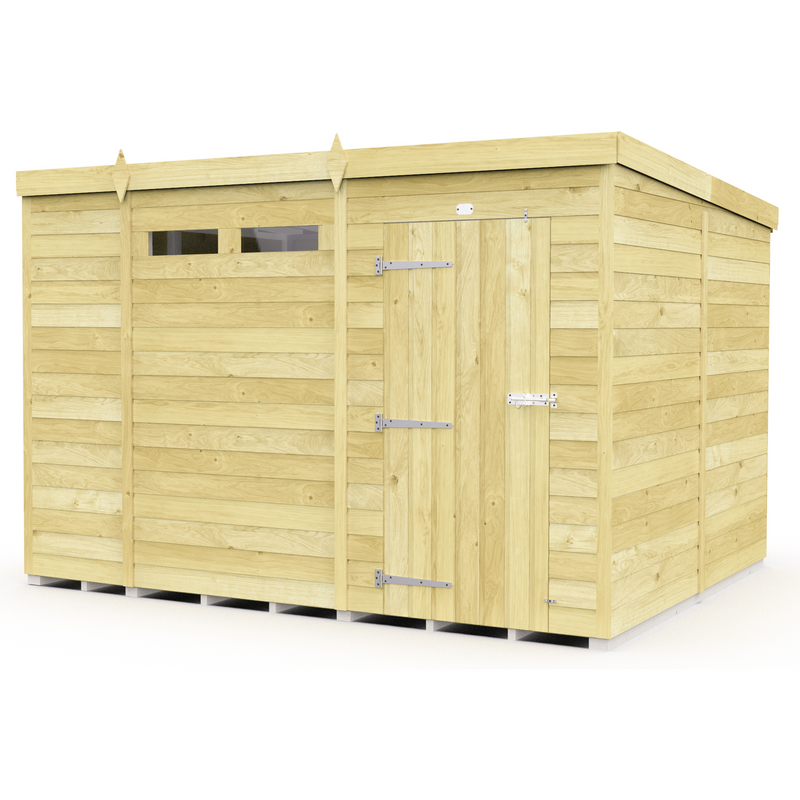 Total Sheds (11x8) Pressure Treated Pent Security Shed