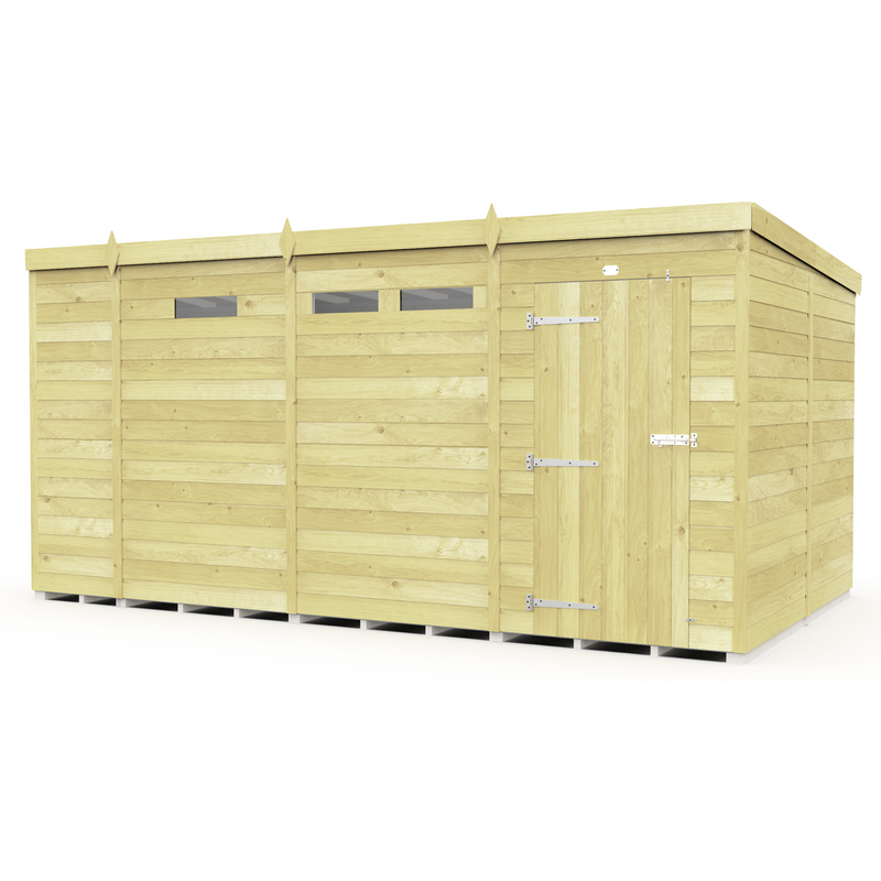 Total Sheds (13x8) Pressure Treated Pent Security Shed