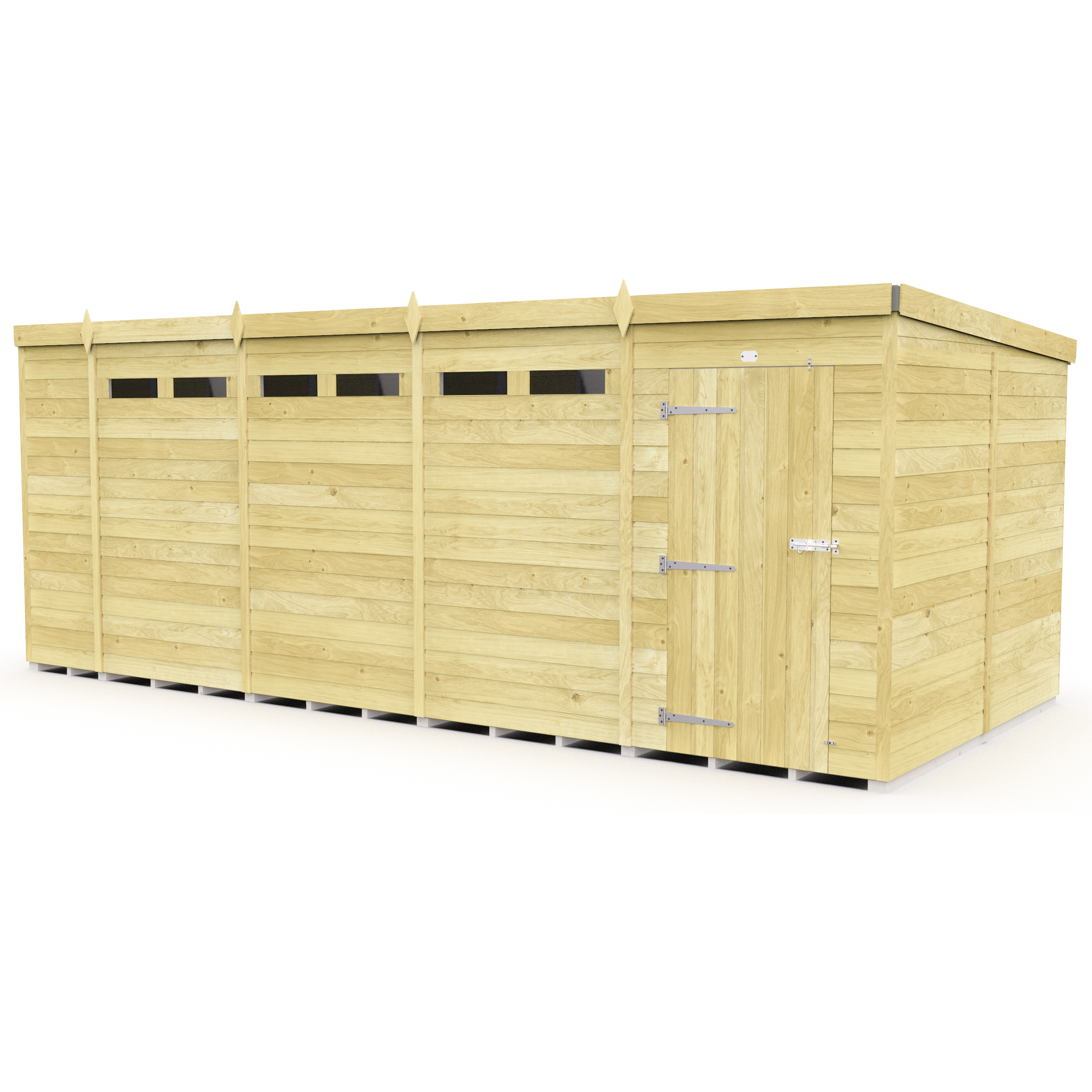 Total Sheds (18x8) Pressure Treated Pent Security Shed