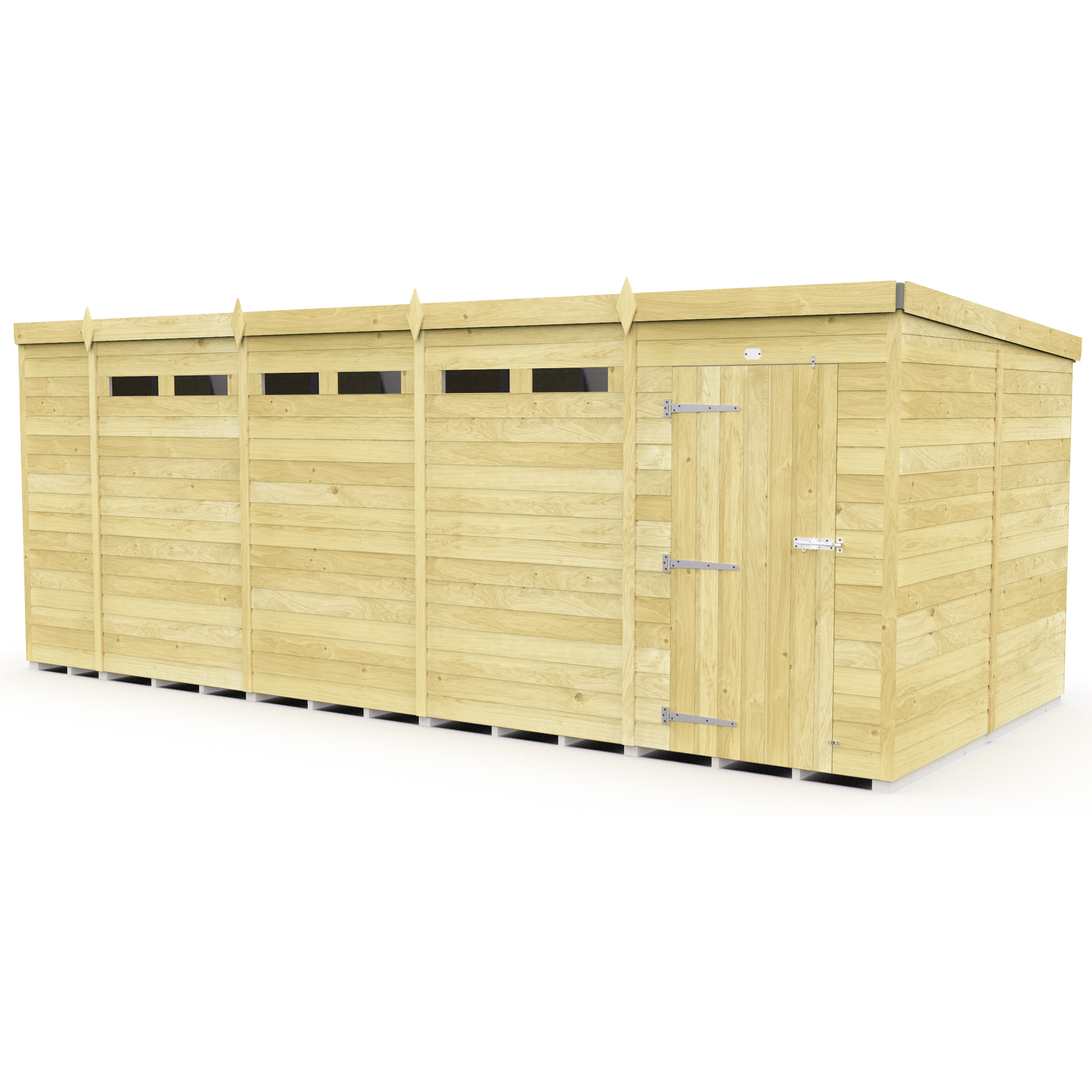 Total Sheds (19x8) Pressure Treated Pent Security Shed