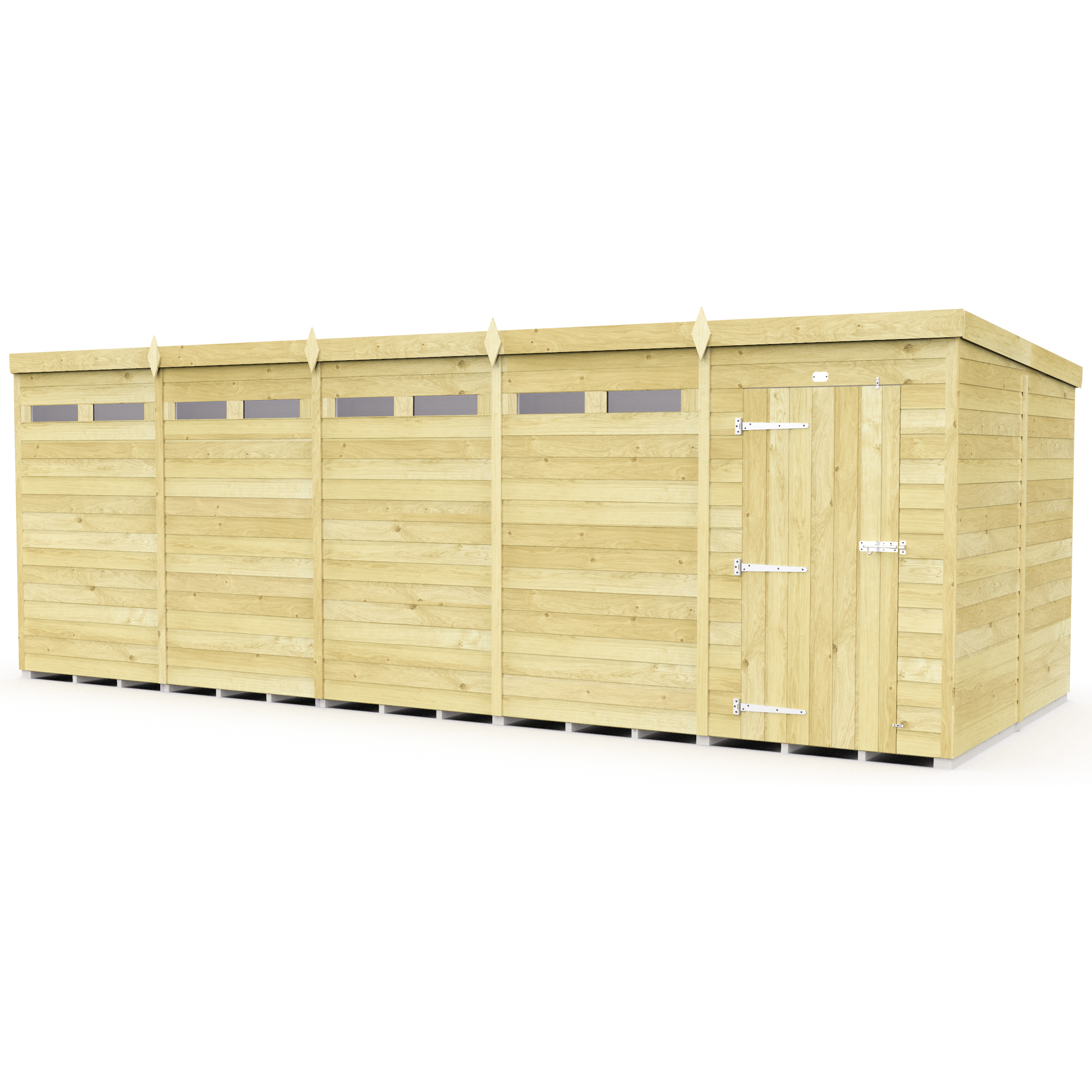 Total Sheds (20x8) Pressure Treated Pent Security Shed