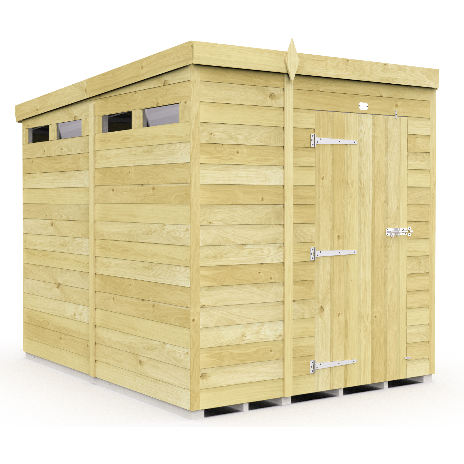 Total Sheds (5x8) Pressure Treated Pent Security Shed