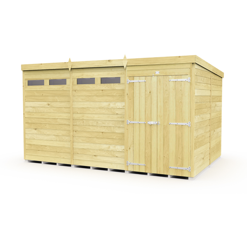 Total Sheds (12x8) Pressure Treated Pent Security Shed