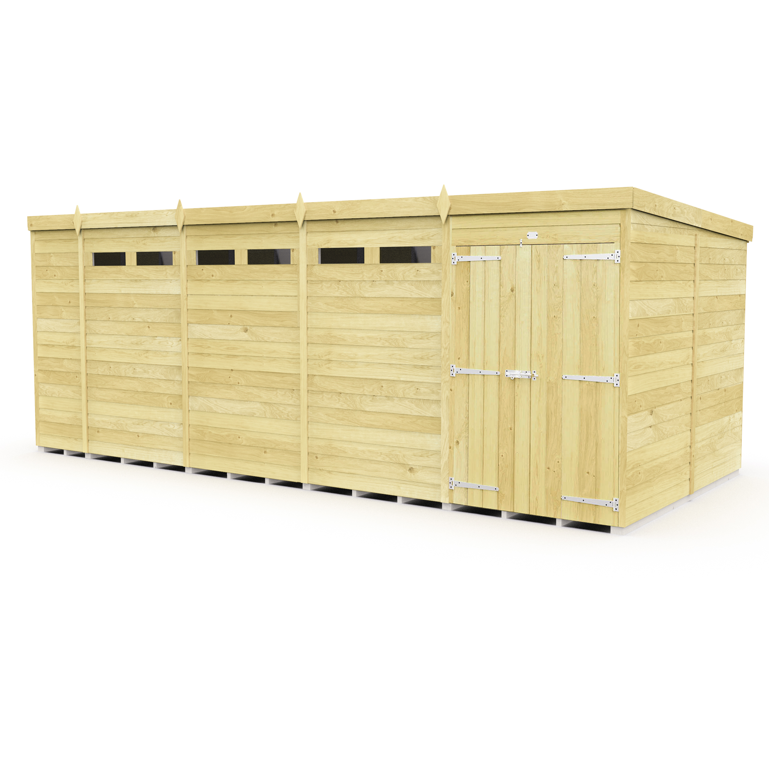 Total Sheds (18x8) Pressure Treated Pent Security Shed