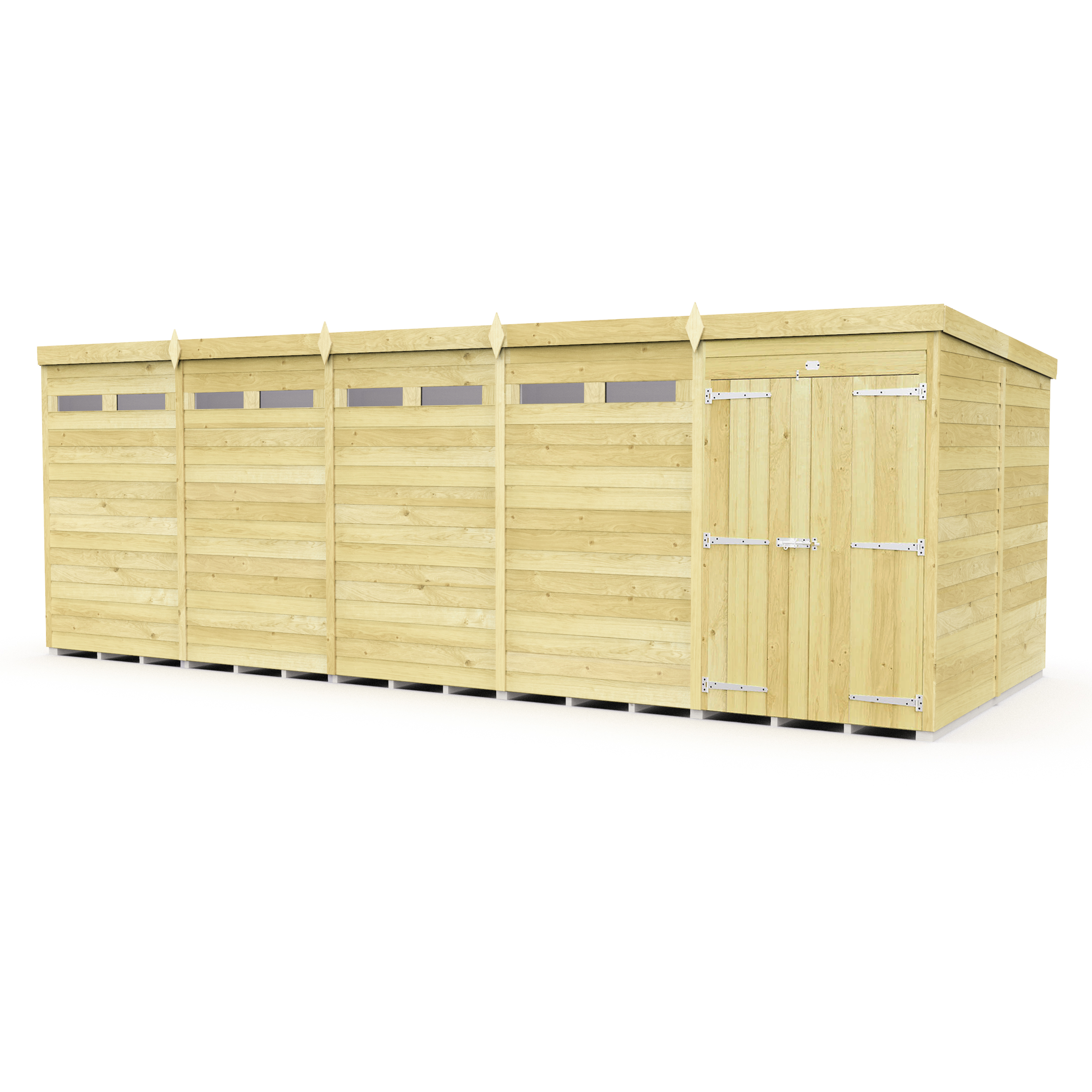 Total Sheds (20x8) Pressure Treated Pent Security Shed