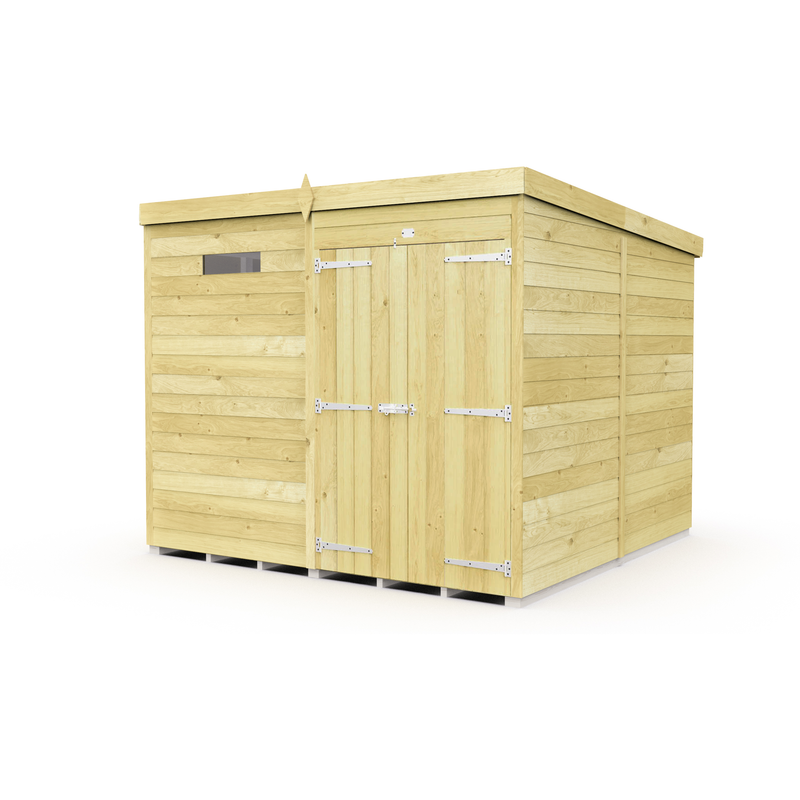 Total Sheds (7x8) Pressure Treated Pent Security Shed