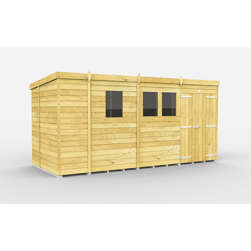 Total Sheds (13x6) Pressure Treated Pent Shed