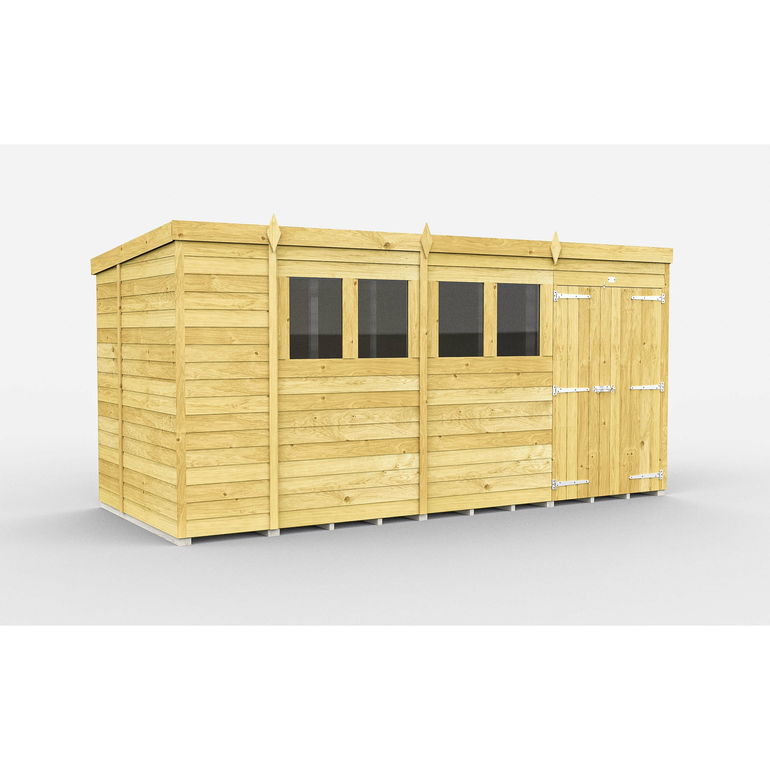 Total Sheds (14x7) Pressure Treated Pent Shed