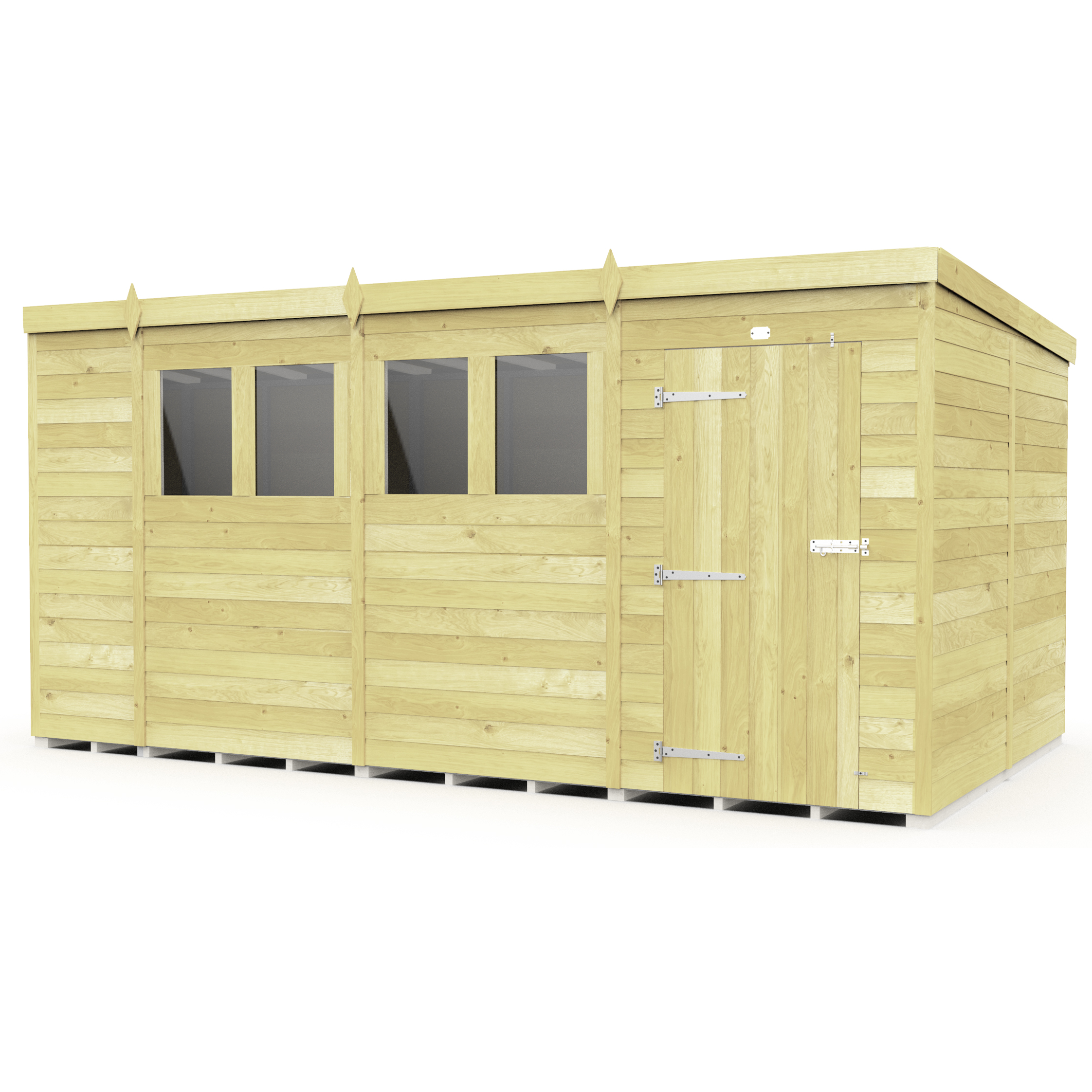 Total Sheds (15x8) Pressure Treated Pent Shed