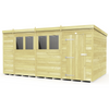 Total Sheds (15x8) Pressure Treated Pent Shed