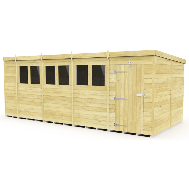 Total Sheds (18x8) Pressure Treated Pent Shed