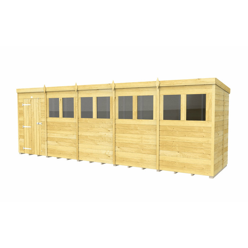 Total Sheds (20x5) Pressure Treated Pent Shed