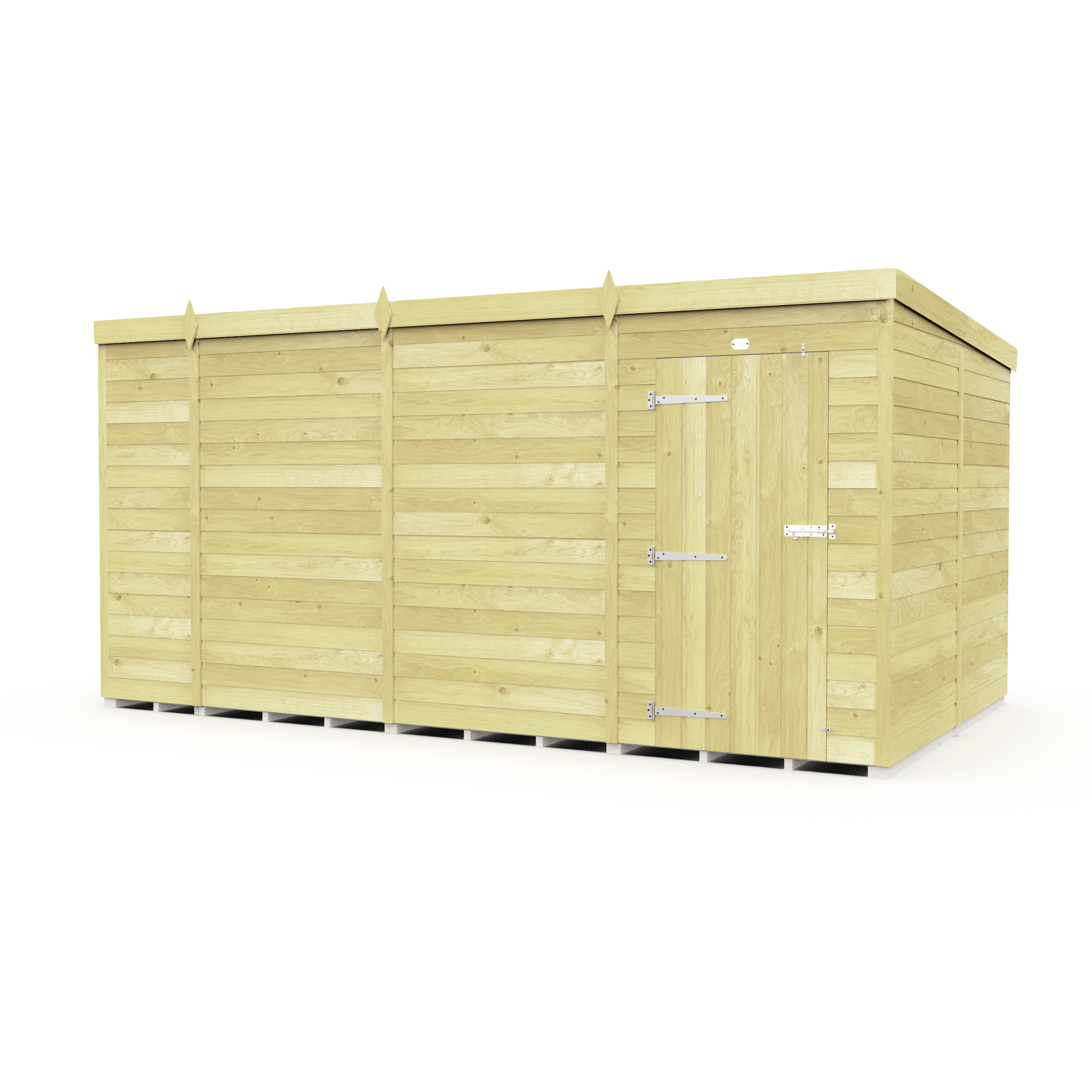 Total Sheds (15x8) Pressure Treated Pent Shed
