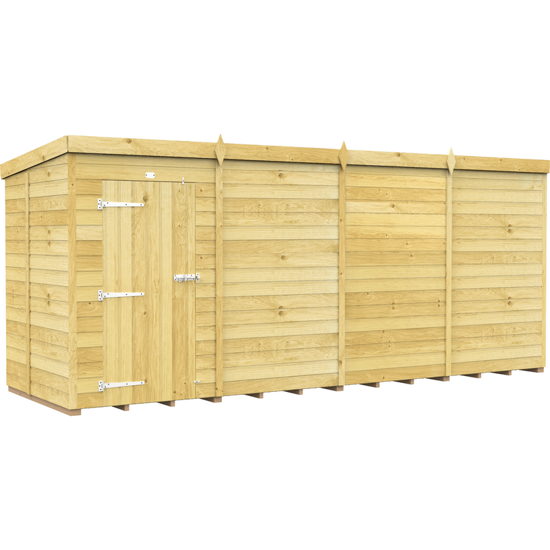 Total Sheds (16x5) Pressure Treated Pent Shed
