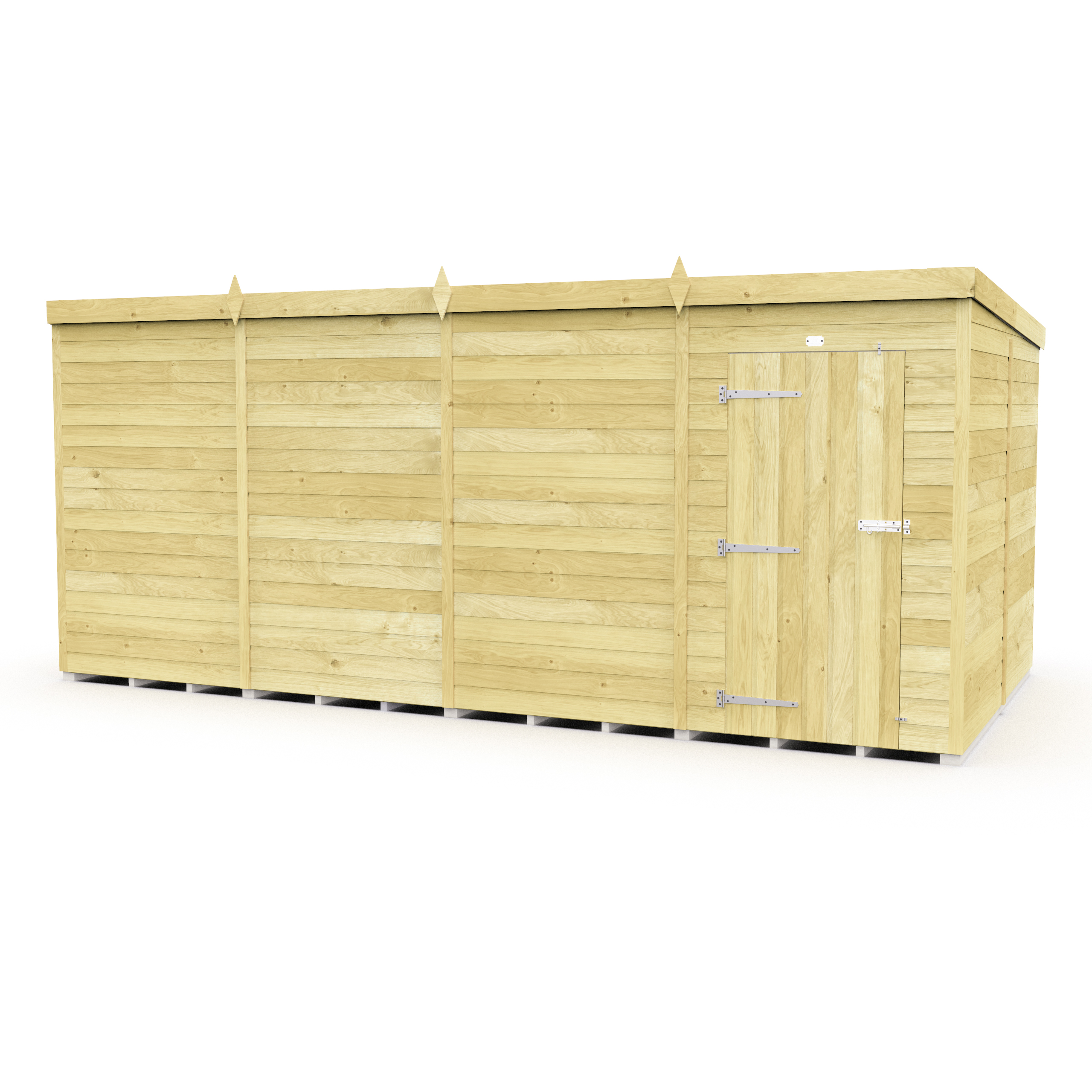 Total Sheds (16x8) Pressure Treated Pent Shed