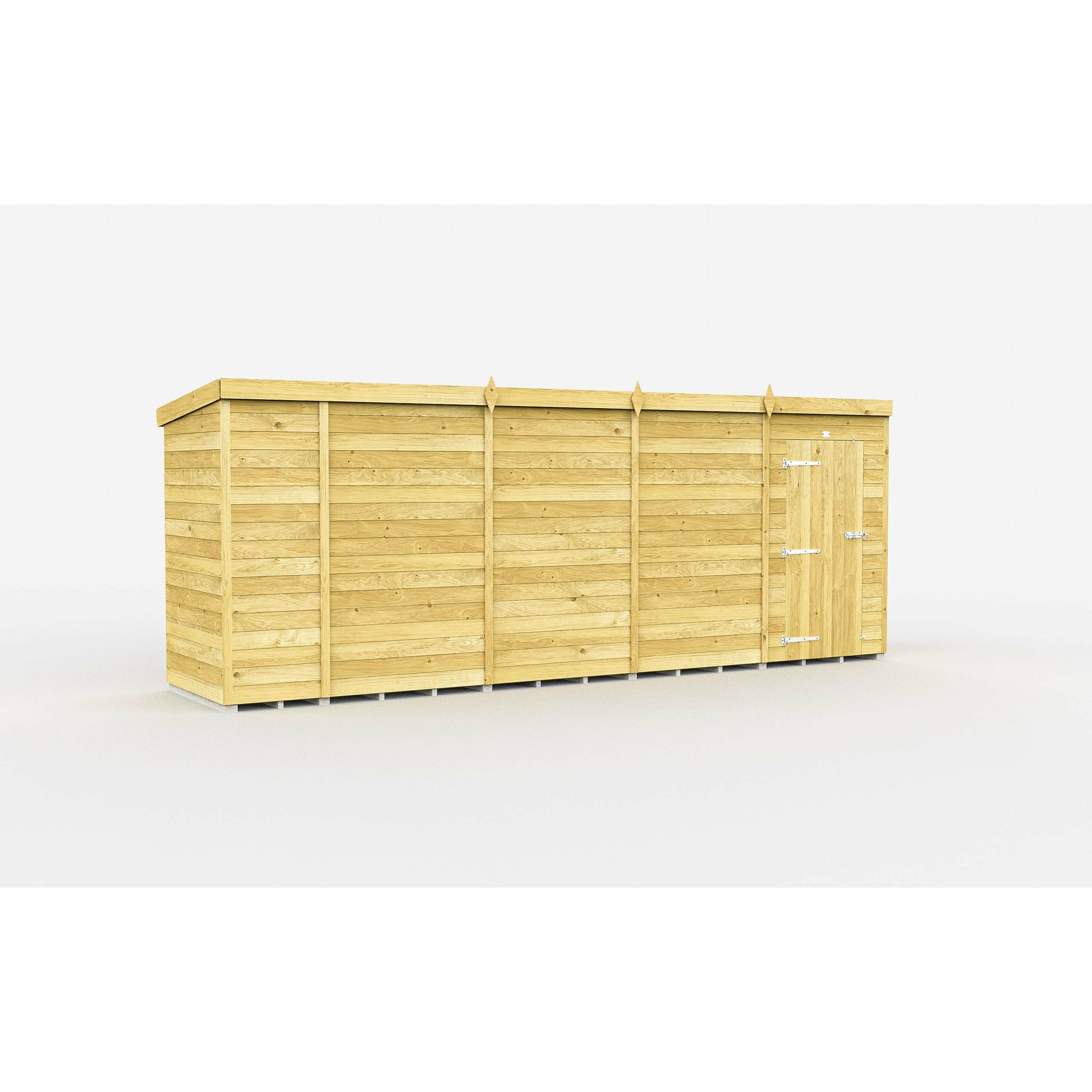 Total Sheds (17x4) Pressure Treated Pent Shed