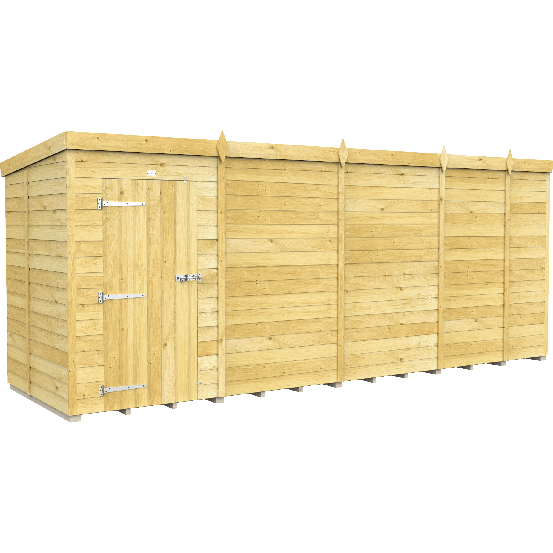 Total Sheds (17x5) Pressure Treated Pent Shed