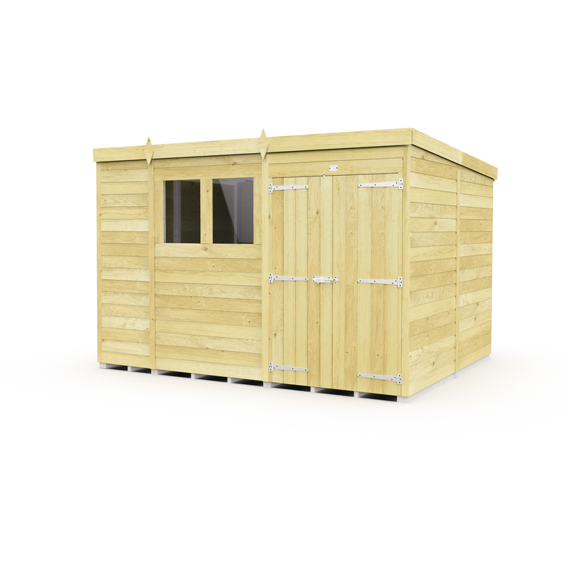 Total Sheds (10x8) Pressure Treated Pent Shed