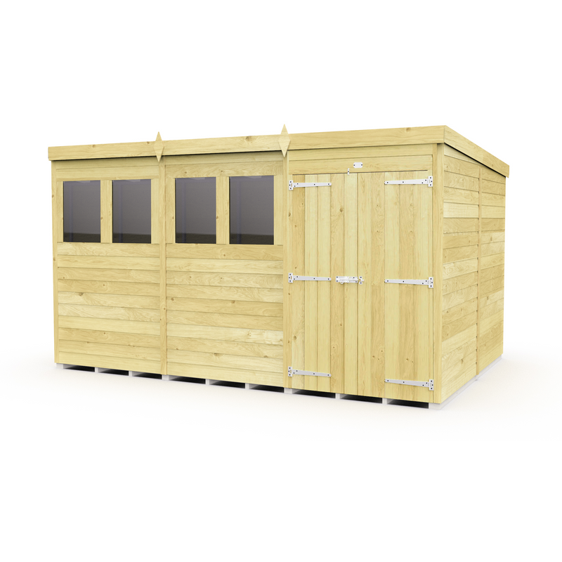 Total Sheds (12x8) Pressure Treated Pent Shed