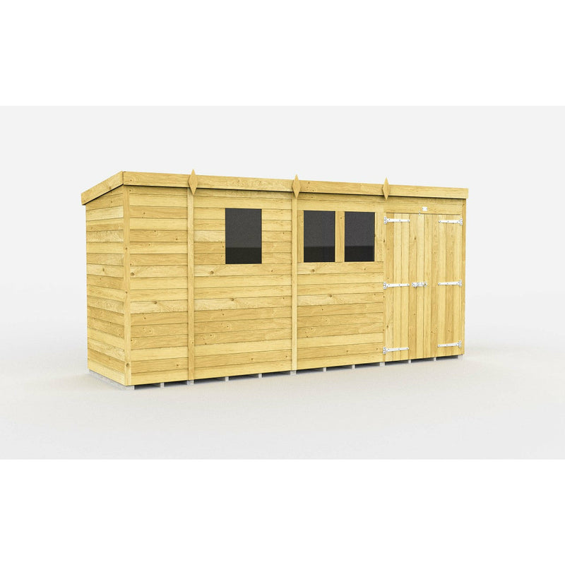 Total Sheds (13x4) Pressure Treated Pent Shed