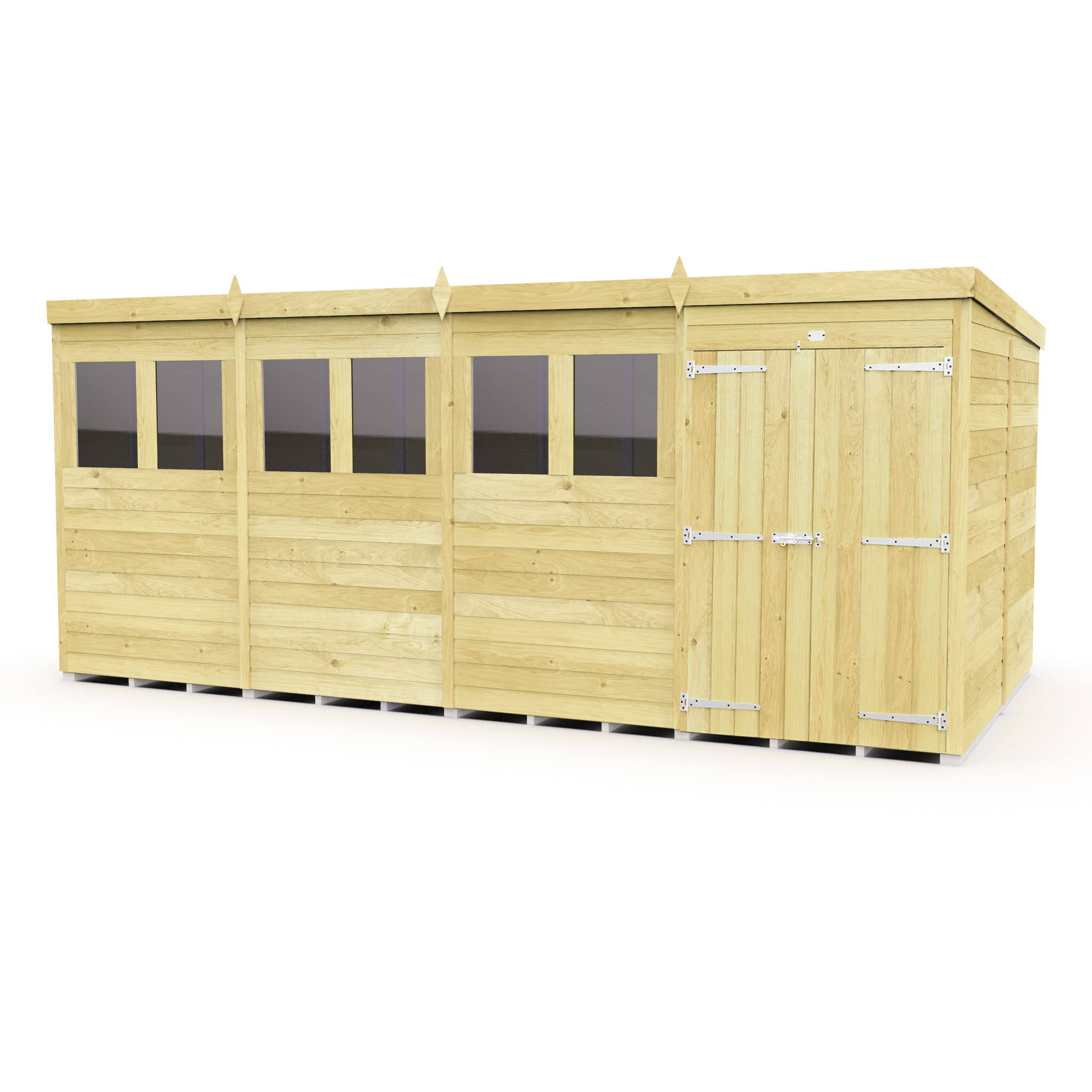 Total Sheds (16x8) Pressure Treated Pent Shed